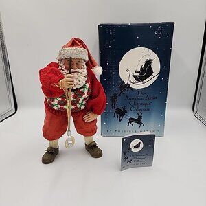 Clothtique Collection Possible Dreams 10” Golfing “Santa On The Green"